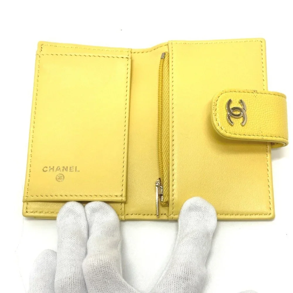 CHANEL Yellow Wallet